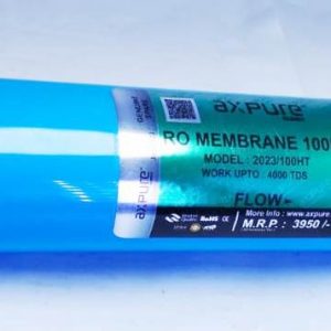 RO Membrane 15 LPH AXPURE 100HT MODEL-2023/100HT- This RO Membrane can effectively remove heavy metals, minerals, and other soluble salts from water. The total service AXPURE 100HT MODEL-2023/100HT membranes are approximately 8500 liters.