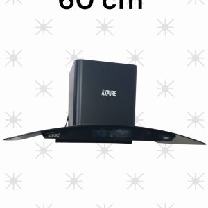 AXPURE PRIME 60CM.SECTION POWER-1600+-50M3/HR COLOR BLACK,LED-9W, AUTO CLEAN